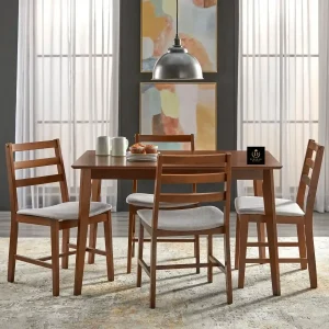 set meja makan kayu jati serbaguna