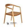 indoor teak dining armchair premium – kursi makan kayu jati elegan untuk hotel & proyek