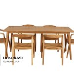 Set Kursi Makan Cafe Kayu Jati Premium -indoor teak dining armchair premium – kursi makan kayu jati elegan untuk hotel & proyek