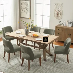 kursi makan jati side modern