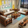 modern teak sofa set – sofa kayu jati premium untuk hotel & proyek mewah