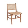 Side Chair Teak Wood Rattan Twist Australia