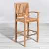 Teak Bar Chair Garden Jepara – Kursi Bar Outdoor Jati Premium Handmade Indonesia