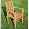 Teak Chair Garden Stacking Kingley Smithe – Kursi Outdoor Jati Premium Indonesia