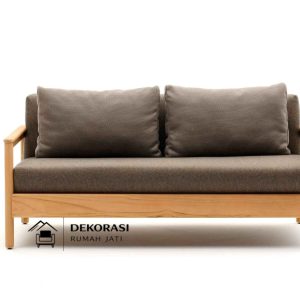 perfect fusion teak scandinavian living set – sofa jati gaya skandinavia premium