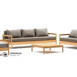 perfect fusion teak scandinavian living set – sofa jati gaya skandinavia premium