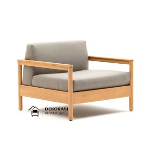 Sofa Jati Gaya Skandinavia 1 Dudukan -80 × 81 × 66 cm (Length × Width × Height) -perfect fusion teak scandinavian living set – sofa jati gaya skandinavia premium