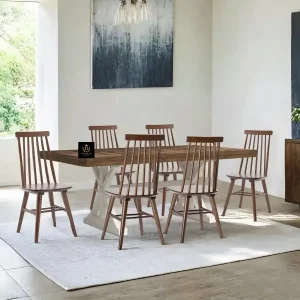 set kursi makan jati minimalis windsor klasik