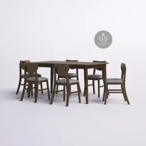 set kursi makan kayu jati lengkung