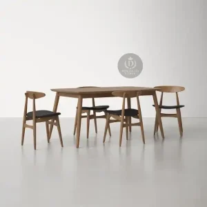 set meja makan minimalis skandinavian