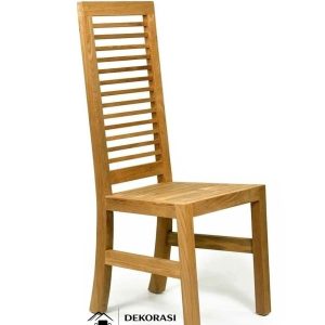 milner teak slatted chair – kursi cafe & dining kayu jati premium