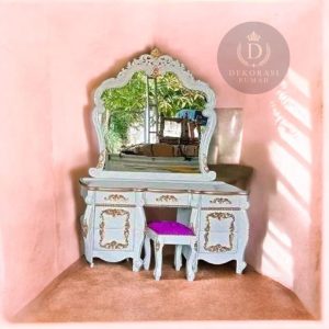 meja rias Santoro Ranjang Pengantin Ukiran Mewah, Meja Rias Santero Ukir Jati