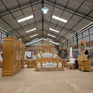 Set Ranjang Ukiran Mewah Kayu Jati Premium