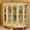 Buffet Hias Jepara Warna Putih Krem Kombinasi untuk Interior Mewah