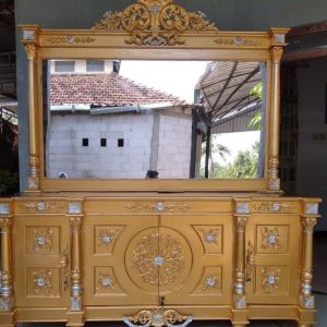 Meja Rias Ukiran Mewah Matahari Finishing Elegan – Order Mudah, Kirim Aman