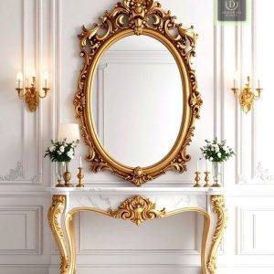 Meja Rias Ukiran Mewah Jepara Kayu Solid – Elegan & Siap Mempercantik Kamar Anda!