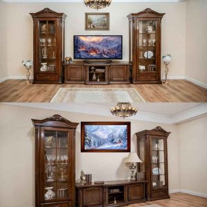 Bufet Hias TV Kayu Minimalis Modern – Finishing Halus, Beli di Toko Furnitur Kami