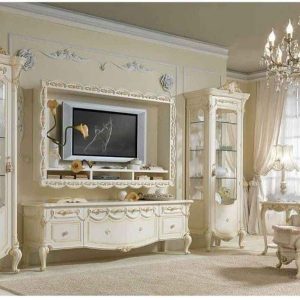 Bufet Hias TV Kayu Minimalis Duco Putih – Finishing Halus, Siap Kirim