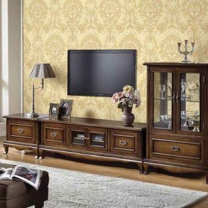 Lemari TV Kayu Minimalis Jati Solid