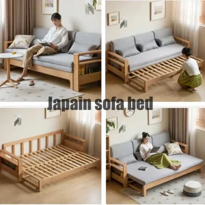 japain sofa bed kayu minimalis modern lipat hemat ruang