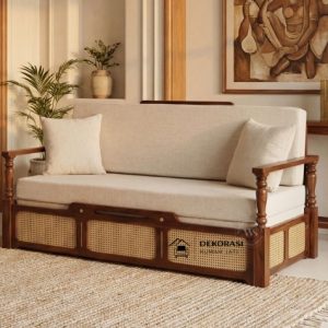 sofa bed jati rotan klasik