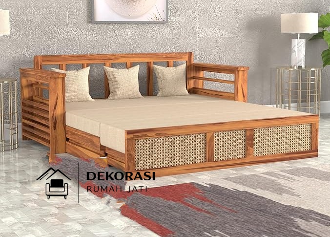 sofa bed kayu jati solid rotan minimalis dinnar plus storage modern sofa bed kayu jati solid rotan minimalis dinnar plus storage modern