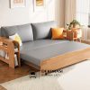 sofa bed minimalis jati multifungsi dengan penyimpanan samping & kayu jati solid kokoh
