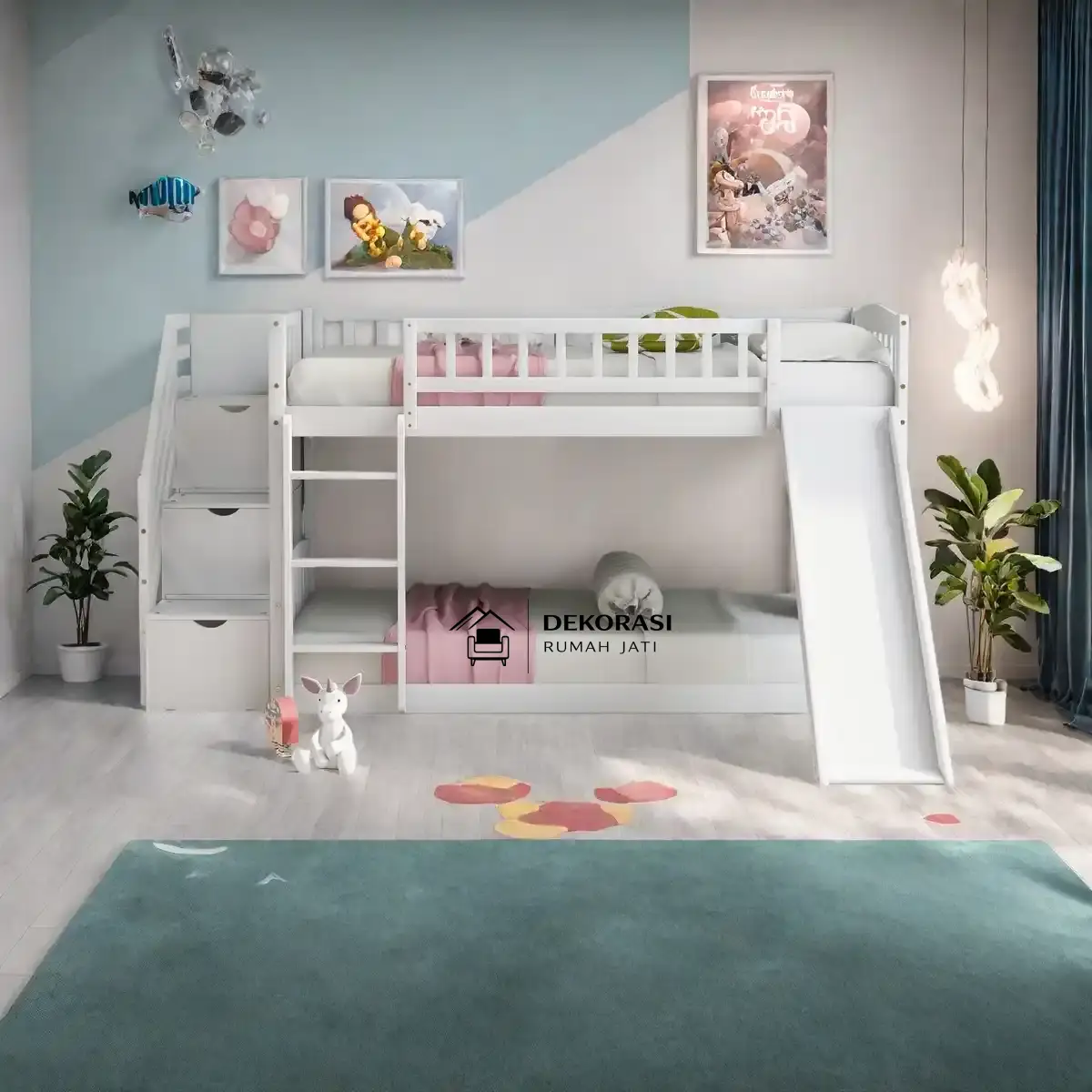 ranjang susun anak perosotan minimalis ranjang susun anak perosotan minimalis