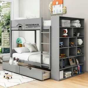 tempat tidur susun anak multifungsi modern