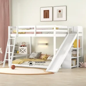 tempat tidur tingkat perosotan custom