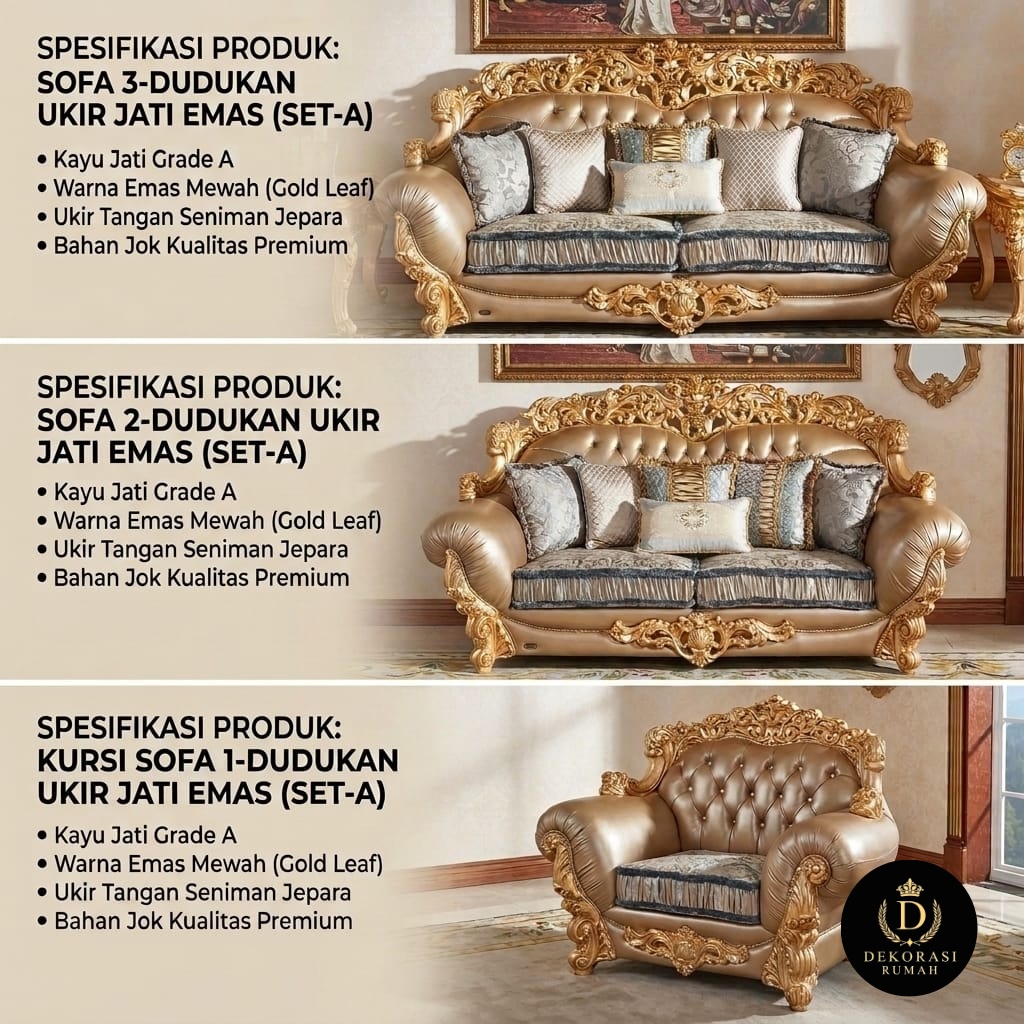 sofa ruang tamu klasik ukiran mewah – furniture jepara elegan berkualitas premium